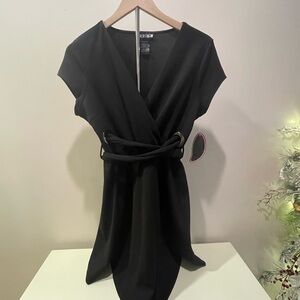 Paper Doll Black Asymmetrical Dress